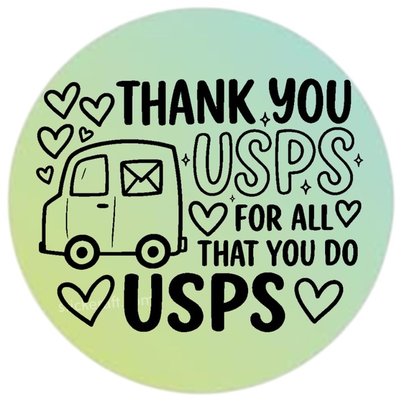 Thank You USPS Stickers for Packages & Envelopes – 2" Round, 15 Colors to Choose - Picture 8 of 15